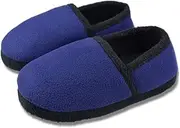 [Tirzrro] Little/Big Kids Warm Plush Fleece Slippers with Soft Memory Foam Slip-on Indoor Shoes