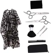 1 Set Hairdressing Tools Flat Scissors Teeth Scissors Hair Cutting Supplies Haircut Supplies Barbershop Accessories Haircut Scissors Tools Kit Black