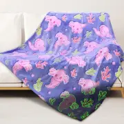 Axolotl Gifts Salamander Toys for Kids Glow in The Dark Blanket Unique