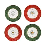 Bernardaud Noel Salad Plates, Set of 4