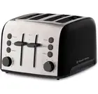 Russell Hobbs RHT94BLK Brooklyn 4-Slice Bread Slot Sandwich Toaster 1950W Black