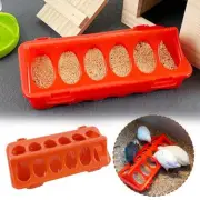 Flip Top Bird Small Poultry Feeder 12Holes For PigeonQuailChick Rutin Q0N8