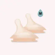 Suavinex Zero Zero Silicone Teat Medium Flow 2pk - 3 Months Plus by Suavinex | the memo