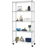 14Dx30Wx60H 5-Tier Wire Shelving Unit Steel Large Metal Shelf Organizer Garag...