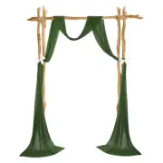 Wedding Arch Drape Fabric, 30INx20FT Chiffon Drapery Curtains, Green