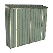 Build-a-Shed 0.4 x 2.3m Double Sliding Doors Garden Locker - Green