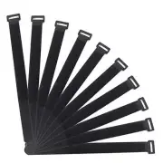 10 Pack 1x24 Inch Fastening Hook and Loop Cable Straps Reusable Cinch Straps