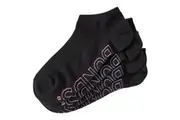 4 x Womens Bonds Lightweight Low Cut Black Mulitcoloured Socks
