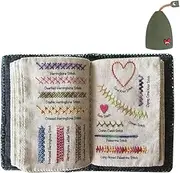 DIY, Stitch Sample Book with Embroidery Stitch Name, Enhance Your Crafting Skills, Sewing Books for Beginners with Tools, Patterns, and Unique Craft Gift (#B)