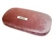 NEW Miu Miu Pink Velvet Large Eyeglasses Or Sunglasses Clamshell Case