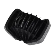 New Dark gray 8 Pockets Camera Lens Filter Pouch Case Bag With Wrist Strap