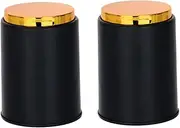 Abaodam 2pcs Dice Cup Set Black Pu Leather Dice Box Ktv Game Tool Anti and Fun for Friends