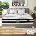 Bedra Double Mattress Bed Cool Gel Foam Pocket Spring Medium Firm 34CM