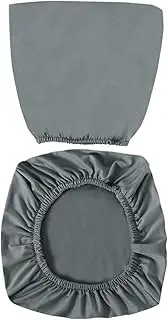 VOSAREA Office Chair Covers Stretch Computer Desk Chair Slipcovers Protector Removable Washable Chair Seat Cushion Protectors (Deep Grey)