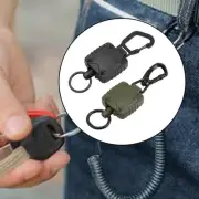 Retractable Keychain Reusable with Steel Cord Badge Reels Holder for Hiking