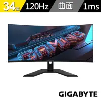 在飛比找momo購物網優惠-【GIGABYTE 技嘉】GS34WQC 34型 VA 12