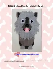 Keeshond Dog Wall Hanging-Plastic Canvas Pattern or Kit