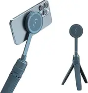 ShiftCam SnapStand Mini - Video Selfie Stick and Magnetic Tripod - MagSafe Compatible - Snaps on to Any Phone - Tiltable Design | Blue Jay