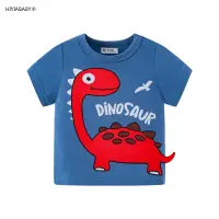 在飛比找蝦皮商城優惠-夏季新款新款 童裝兒童T恤夏季韓版男童短袖恐龍卡通上衣
