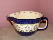 Polish Pottery Large Batter Bowl! UNIKAT Signature Exclusive Cyndia Pattern!