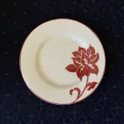 Lenox Simply Fine "BATIK" Red Bone China 5.75" Appetizer Saucer Plate NWT