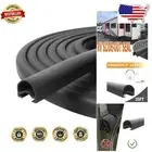 35' Black Rubber RV Slide Out Seal with UV Protection - Easy Apply Wiper Design