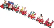 1 Set Christmas Train Ornaments Under Christmas Tree Train Xmas Fireplace Decoration 2000s Party Decorations Train Statue Wooden Train Model Wood Toy Train Decor Desktop Small