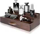Farmhouse Wooden Cologne Organizer for Men - 3 Tier Perfume Stand Organizer for