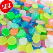 Glow in the Dark Pebbles - 200PCS Luminous Stones for Garden & Aquarium