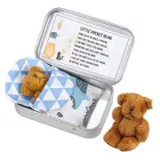 Mini Teddy Bear In A Tin Box - Cute Plush Doll Toy For Kids - Pocket Size For Stress Relief - Perfect Gift For Birthdays, Christmas, Children's Day...