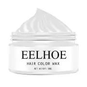 EELHOE 30ml Hair Color Wax Hair Dye Cream Disposable Instant Hair Coloring Hair Discoloration Fashio White