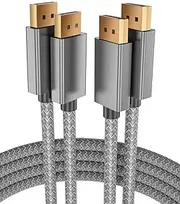[Itramax] 8K 60Hz DisplayPort Cable 3M(2-Pack),10FT DP 1.4 Male Ultra High Speed Cord for Laptop/PC/TV/Gaming Monitor,Support HBR3 Bandwidth of 32.4Gbps,4K@144Hz,2K@165Hz,1080P@240Hz(DP 1.2 Compatible)