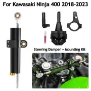 Linear Steering Damper Stabilizer Mounting Kit For Kawasaki Ninja 400 2018-2023