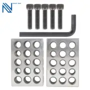 New 2Pcs 1-2-3 Blocks 0.0001" Precision Ground 23 Holes set MATCHED Machinist