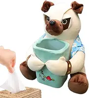 Cute Car Tissue Box - Doggie Car Tissue Box, Car Trash Can | 2 in 1 Car Animal Garbage Bag, Multifunctional Creative Car Armrest Tissue Box and Trash Can for Storage, Organization, Automotive