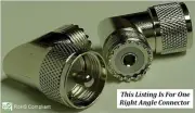 1 HIGH QUALITY RIGHT ANGLE 90 DEGREE UHF CONNECTOR PL259 TO SO239 STRAIN RELIEF