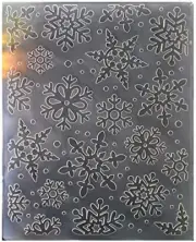 Merry Christmas Snowflake Snowfall Plastic Embossing Folders for Card Making Scr