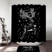 Sparkling Christmas Spirit Cute White Tailed Deer Shower Curtain