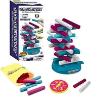 Shakewave - The Ultimate Stacking Blocks Game Challenge. Stack Rollers to Form A Tower As High As Possible On A Rotating Base Without Causing It to Collapse! Promotes Hand-Eye Coordination & Balance.