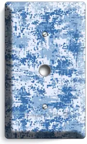 MILITARY NAVY MARINES PIXELATED CAMO LIGHT DIMMER CABLE PLATE VETERAN ROOM DECOR