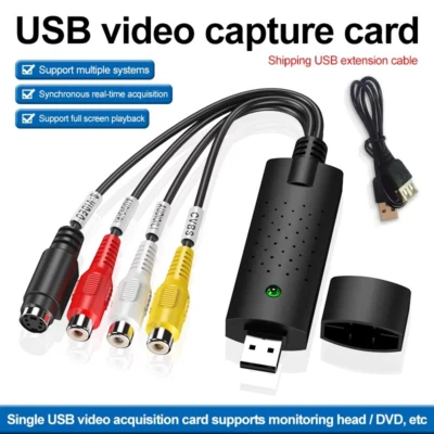USB2.0 DVD VHS Record Capture Card Analog Video To Digital Audio Video Converter
