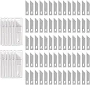 uxcell 100pcs Exacto Knife Blades #19 Hobby Knife Replacement Blades Spare Precision Exacto Blades Hobby Knife Blade Refills for DIY, Art, Cutting, Carving, Scrapbooking, Stencil