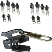 12Pcs Black Fasteners, Fix Zip Puller,Zipper Repair Kit Replacement Zip Slider