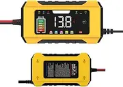 Trickle Charger for Car - 12V Auto Desulfator Charger,Color Screen Battery Charger Maintainer, Battery Trickle Charger with Temperature Compensation for Car Truck Motorcycle