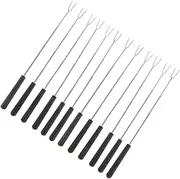 NOLITOY 12pcs Telescoping BBQ Forks Extendable Roasting Sticks for Campfire Hot Dogs Skewers Essential Outdoor Cooking Tools for Family Gatherings Bbqs