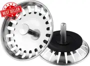 Sink Strainer Plug Drain Filter Stopper - Stainless Steel for Kitchen (82Mm, 2Pa