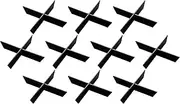 Set of 10 [A] 7.5 inch Diamond Shokado Cross Partition AB [20.3 x 3.5 x 3.5 cm ] | Shokado Bento