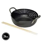 IIDAYA Deep Fryer Frying Pot 24cm 9.4inch Large Cooking Chopsticks Japan New