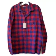 Boden Size Medium Checkered Button Front Pajamas Top NWT.