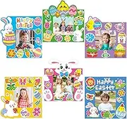 MOUNMDA 30 Pack Easter Photo Frame Craft Kits for Kids DIY Bunny Picture Frame Craft Kits Easter Day Classroom Decoration DIY Craft Party Activity Gift